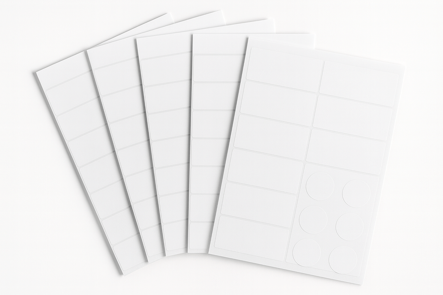 Print etikiet v hárkoch